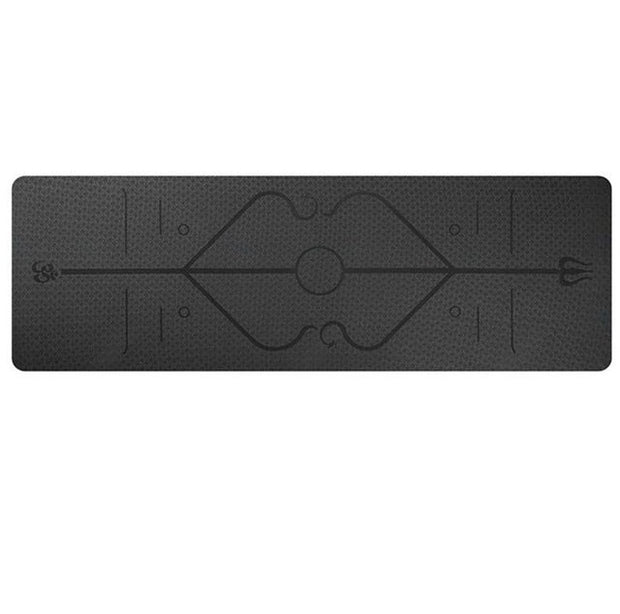 Slip TPE Yoga Mat Position Line Beginner