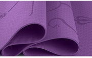 Slip TPE Yoga Mat Position Line Beginner