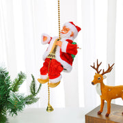 Electric Christmas Santa Claus Climbing Rope Ladder Musical Toy Xmas Gift Decor
