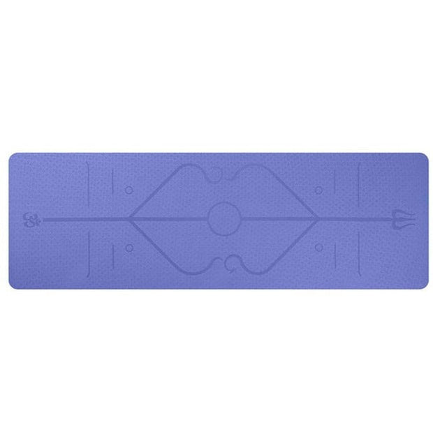 Slip TPE Yoga Mat Position Line Beginner