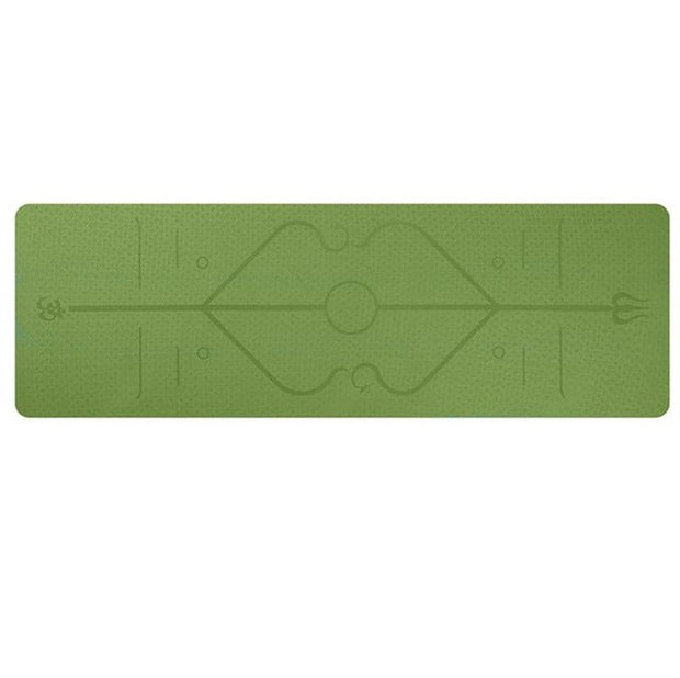 Slip TPE Yoga Mat Position Line Beginner