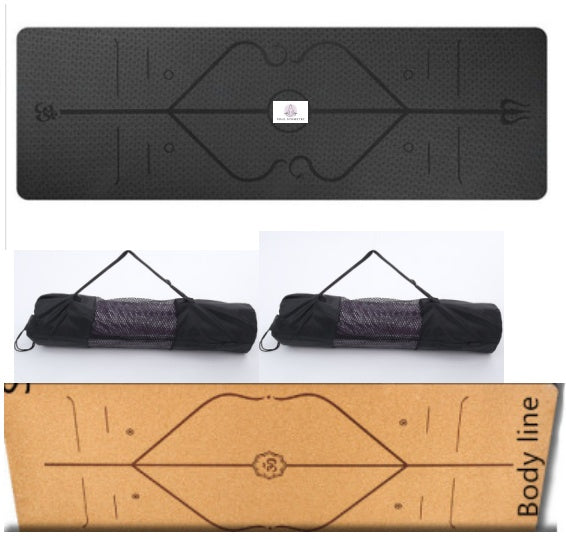 Slip TPE Yoga Mat Position Line Beginner