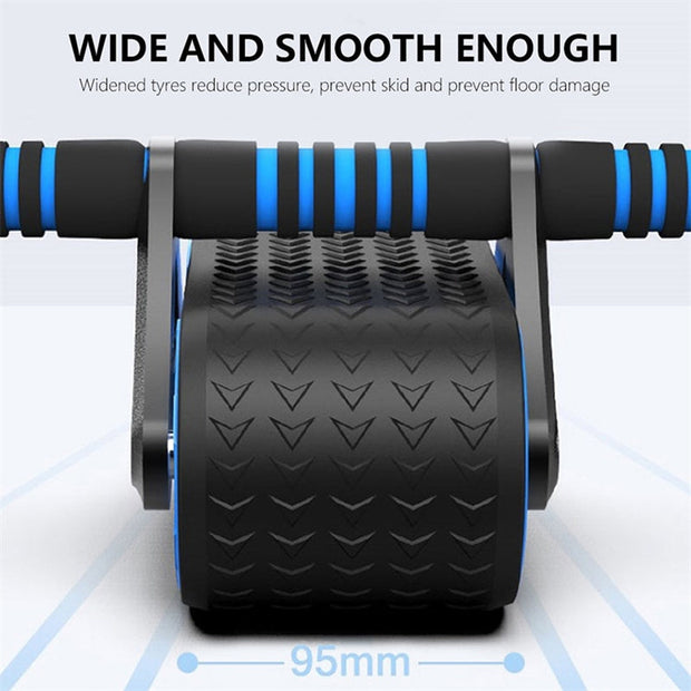 Double Wheel Abdominal Exerciser Women Men Automatic Rebound