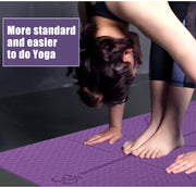 Slip TPE Yoga Mat Position Line Beginner