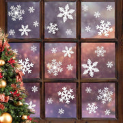 135Pcs Christmas Window Clings Snowflakes Window Decals Static Window Stickers For Christmas Decorations Window Decor Ornaments Xmas Party Supplies Thanksgiving Party Decor -5-Sheet,Christmas