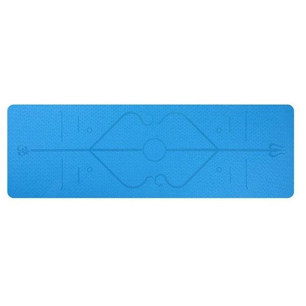 Slip TPE Yoga Mat Position Line Beginner